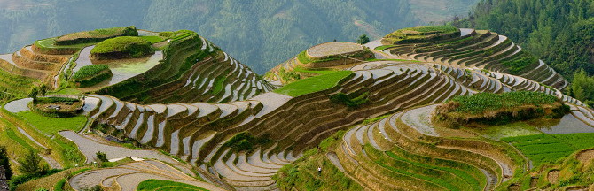 Chinese rice farmer, Seven Stars and Moon viewpoint, Dragon's Ba