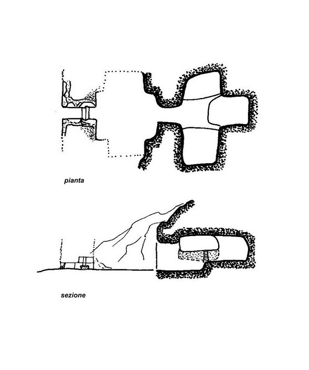 Tomba a Shabwat (Yemen) (Modificato da disegno di J.F.Breton '92)