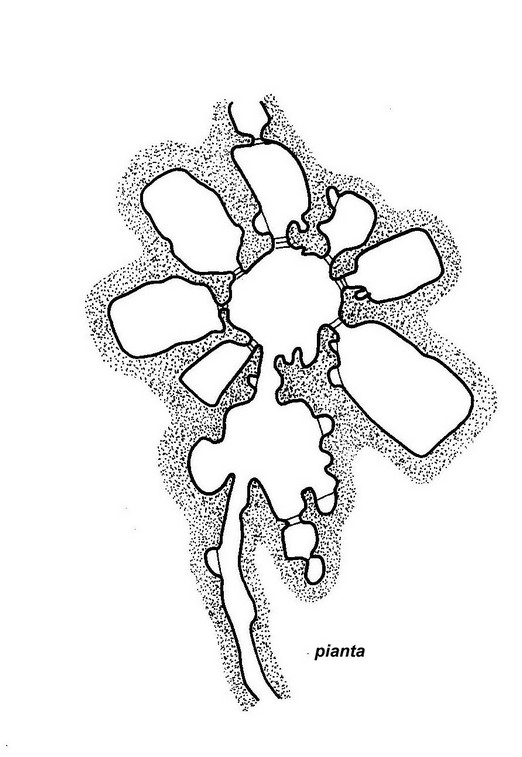 Schema di corte a pozzo di Matmata