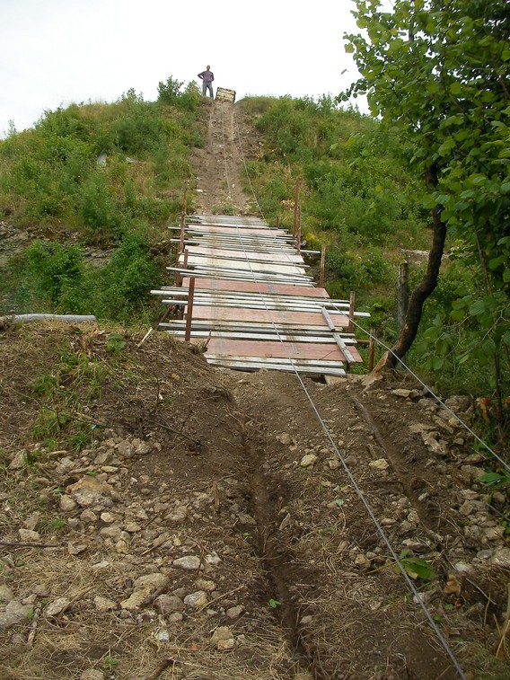 Ponte per il trasporto del materiale di risulta