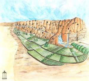 Petra - Reconstruction of system of water terraces planted