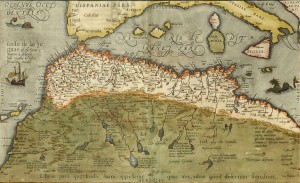 Nella carta di Abraham Ortelius sono rappresentate, con grande precisione, le località sahariane e il sistema degli wadi e della sebkha