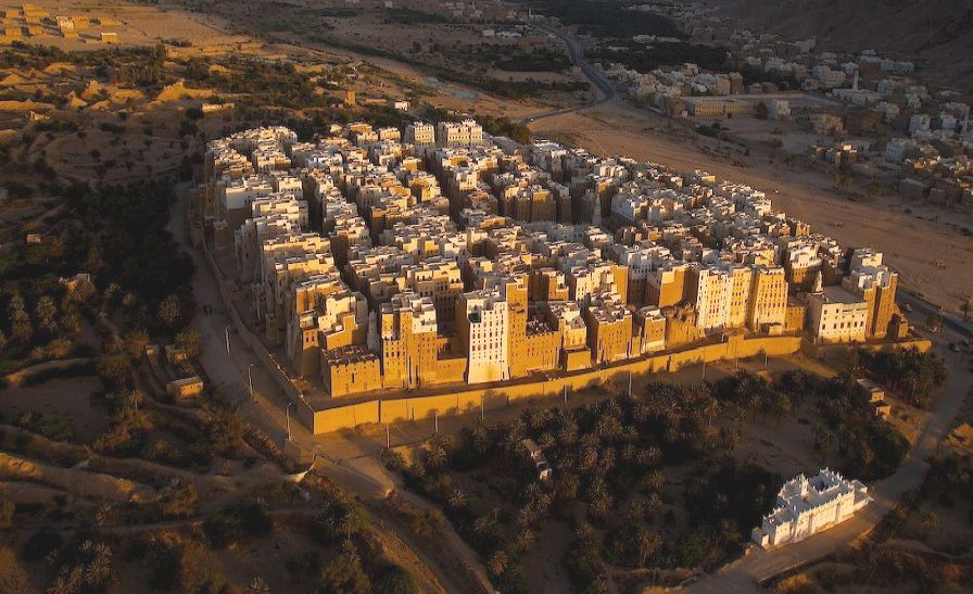 Foto aerea di Shibam