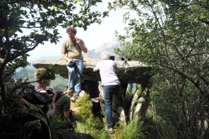 Daniele Gullà and Andrea Venturini on the dolmen